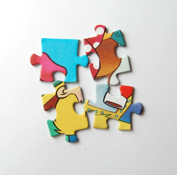 Puzzle on white — Stock Photo, Image