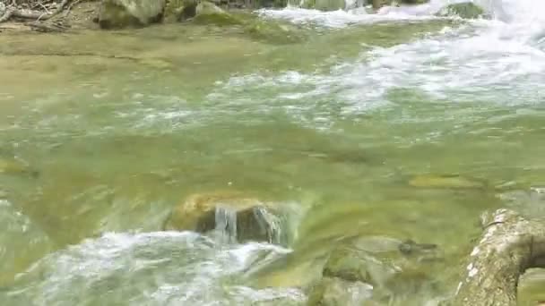 Красивый горный поток — стоковое видео