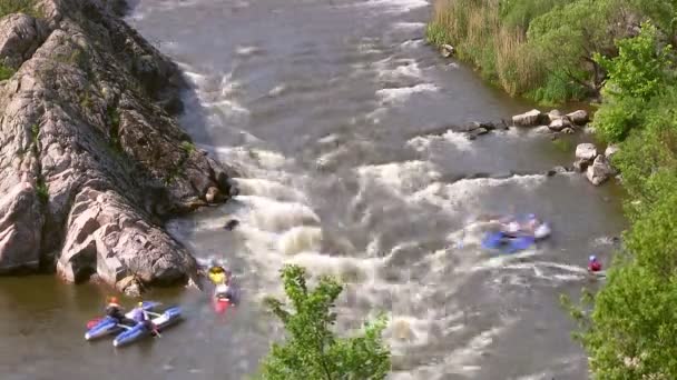 Full Hd: białe wody Rafting — Wideo stockowe