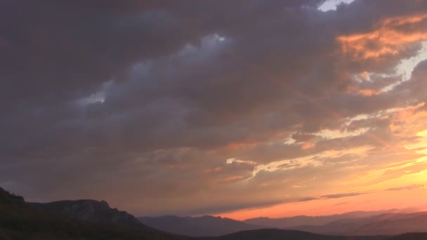 Tiempo de caducidad del atardecer. — Vídeos de Stock