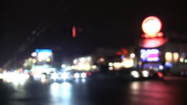 Gece trafik — Stok video