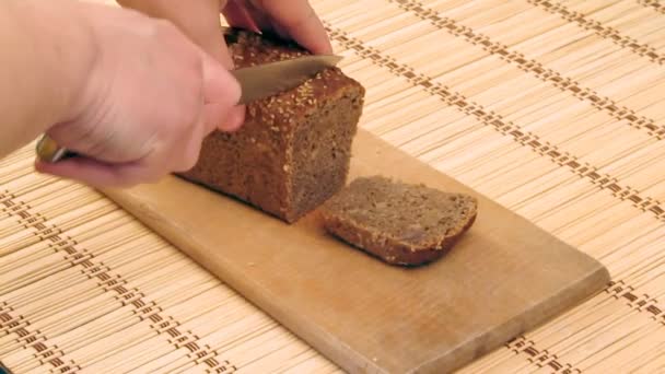 Rye-bread. — Stock Video