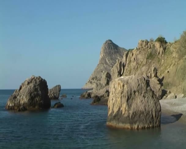 Bellissimo paesaggio marino . — Video Stock