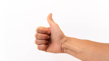 tamam sağ el beyaz arkaplan