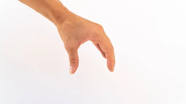 Bir objeyi tutan münzevi el hareketi