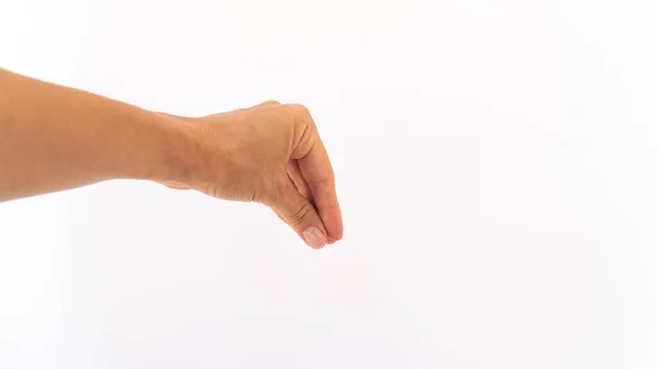 Gesto Mão Dedos Dobrados Uma Pitada — Fotografia de Stock