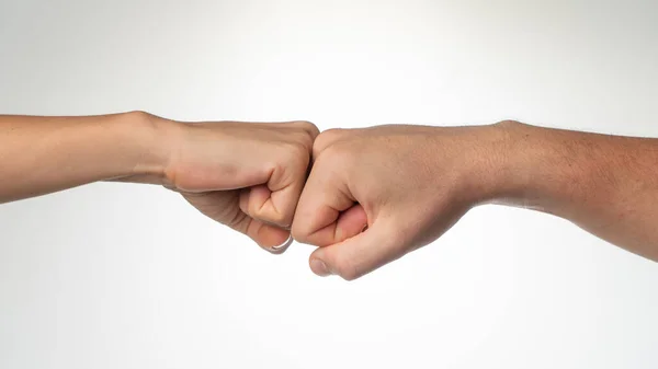 Two Fists Together Gesture Greeting Friends High Quality Photo — Stock Photo, Image