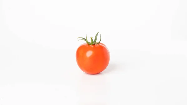 Tomato Branch White Background Close Vegetable High Quality Photo — Stock Photo, Image