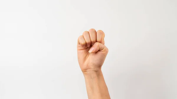 Sign Language Deaf Dumb People English Letter Fist — Foto Stock