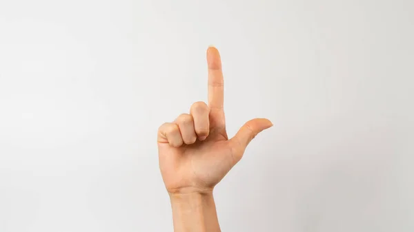 Sign Language Deaf Dumb People English Letter High Quality Photo — Stockfoto