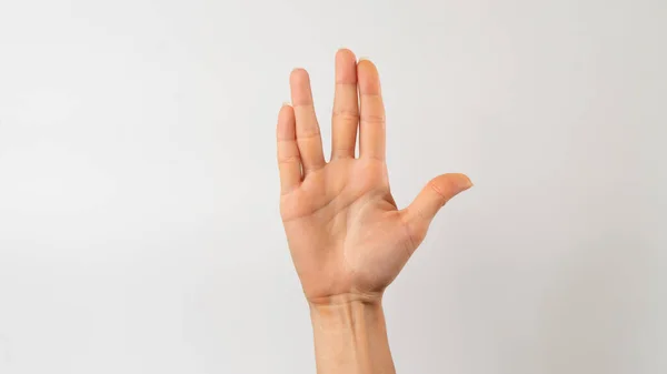 Sign Language Deaf Dumb Phrase Vulcan Salute Life Long Prosper — ストック写真