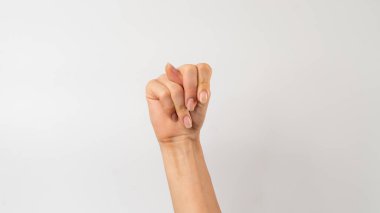 Sign language of the deaf and dumb people, English letter n. High quality photo