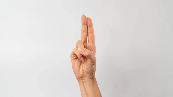 Sign Language Deaf Dumb People English Letter High Quality Photo — Φωτογραφία Αρχείου