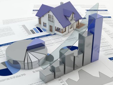 Finansal grafik, 3D illüstrasyon