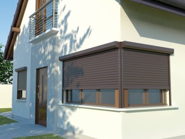Pencere kaydırma illüstrasyonu, 3d Görüntü