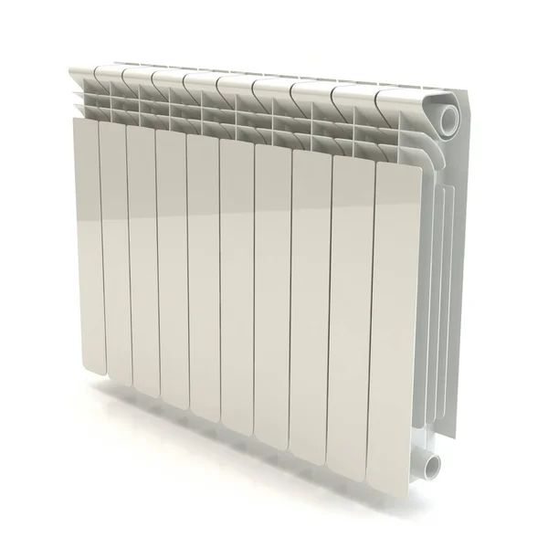 Verwarming Radiator Witte Achtergrond Illustratie — Stockfoto