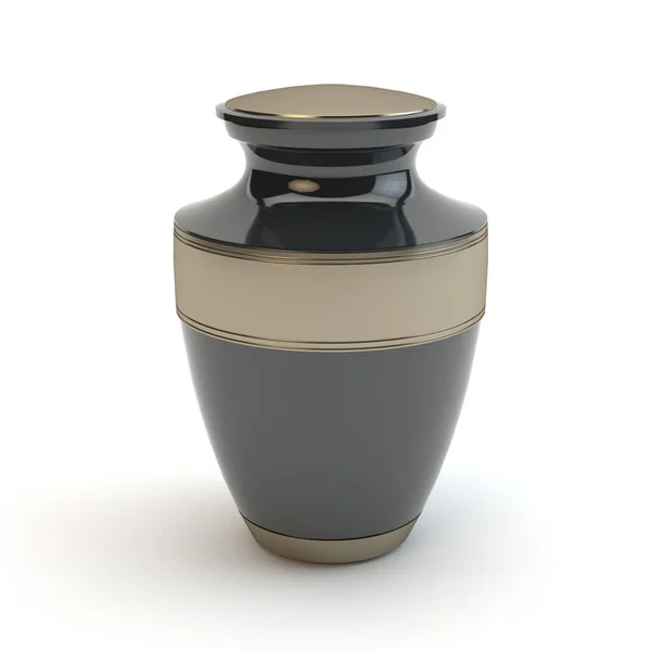 Cremation Urn Isolated White Background Illustration — 图库照片