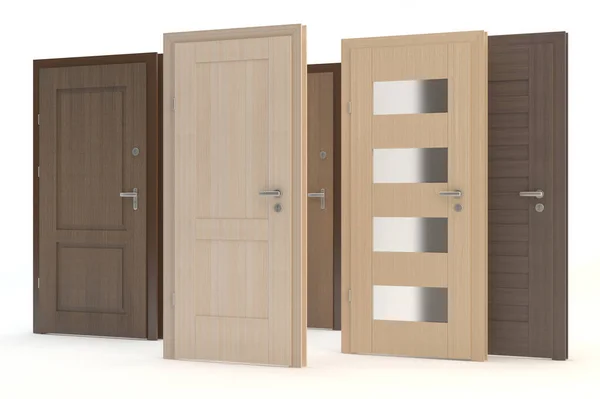 Wooden Doors Collection Illustration Royalty Free Stock Images