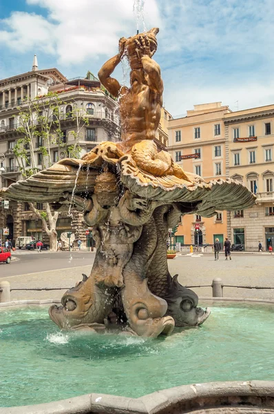 Triton-fontänen på piazza barberini — Stockfoto