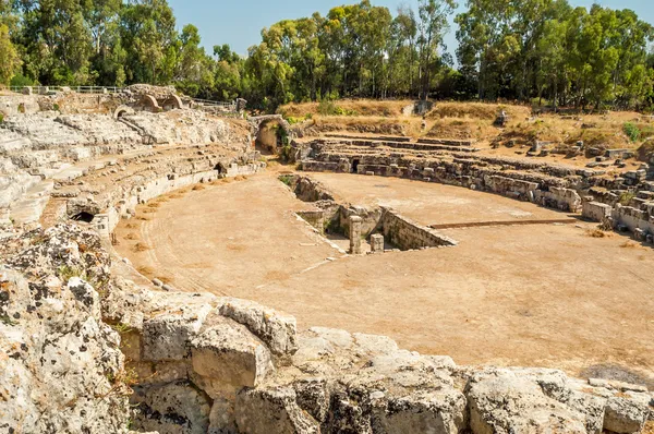 Amfitheater in syracusa — Stockfoto