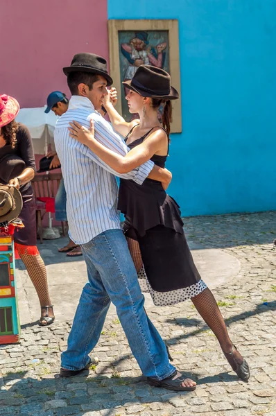 Tango in The Streets La Boca — Stock Photo, Image