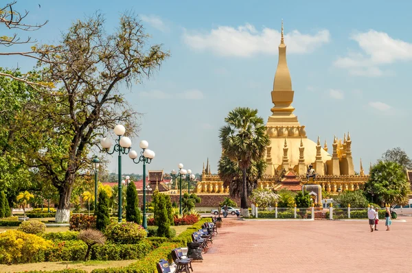 Pha That Luang en la ciudad de Vientiane — Foto de Stock