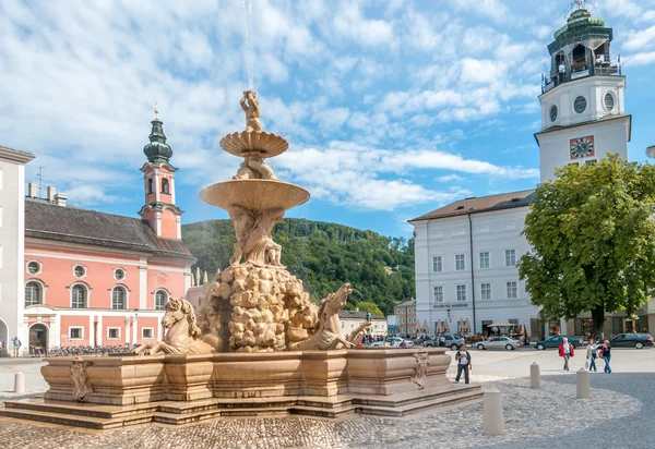 The Horse Fountain in Residenplatz — Stock Photo, Image