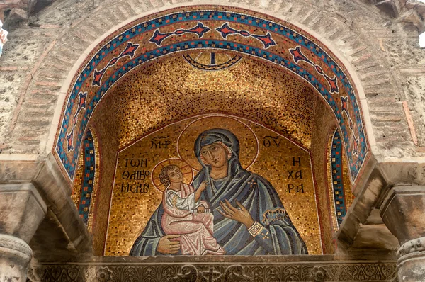 Мозаика в церкви Панагии Капникской — стоковое фото