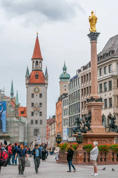 Marienplatz a Monaco di Baviera — Foto Stock