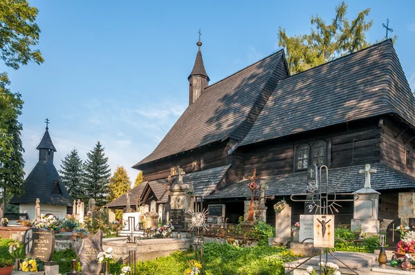 Dřevěný kostel všech svatých v tvrdosin — Stock fotografie