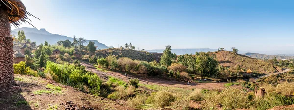Panoramiczny widok na miejscowości lalibela — Zdjęcie stockowe