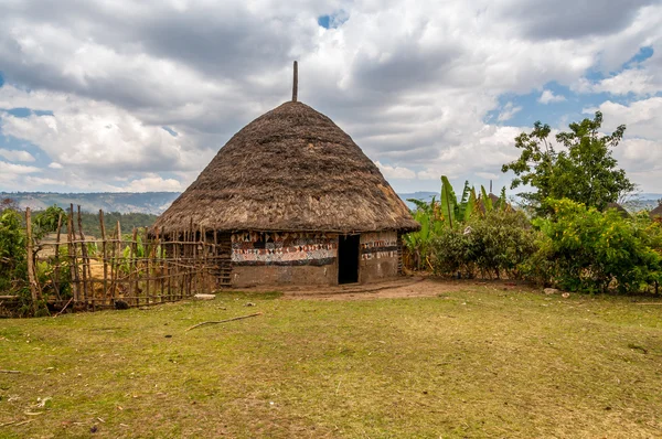 Häuser in der äthiopischen Landschaft — Stockfoto