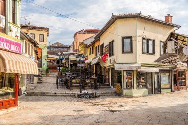 Üsküp şehir sokakları eski çarşı içinde