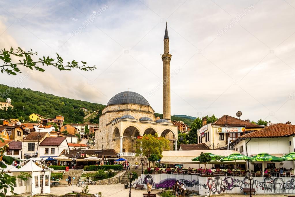 View at the Sinan Pasha mosque in Prizren Stock Editorial Photo