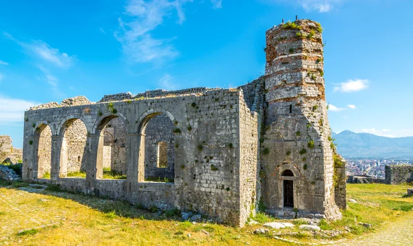 Rozafa kalesi kalıntıları eski kilisede — Stok fotoğraf