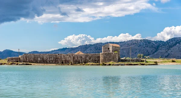 Zalew w butrint wykopaliska archeologiczne — Zdjęcie stockowe