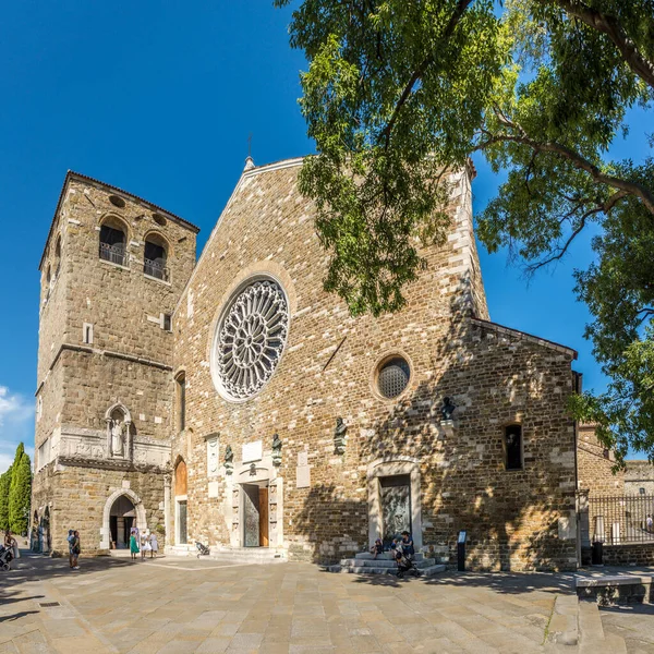 Тристе Италия Августа 2021 Года Вид Католический Собор Сан Джастус — стоковое фото