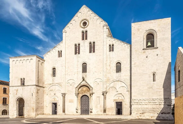 Widok Bazylikę Świętego Mikołaja Ulicach Bari Włochy — Zdjęcie stockowe