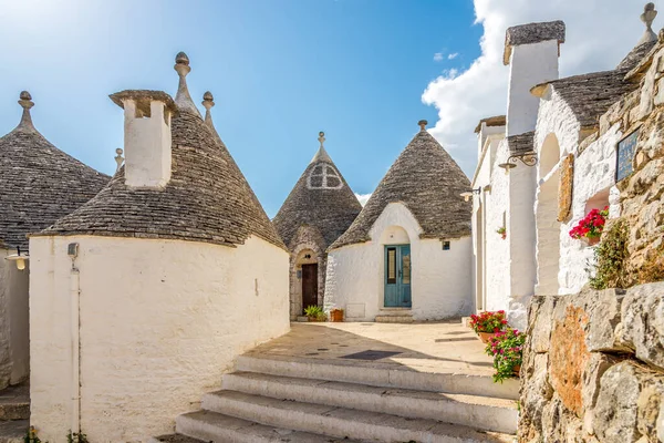 Alberobello Włochy Wrzesień 2021 Kamienne Domy Trulli Ulicach Alberobello Aberobello — Zdjęcie stockowe