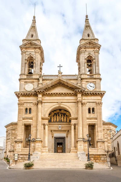 View Church Saint Cosma Saint Damian Streets Alberobello Italy — Stock Photo, Image