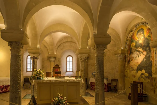 意大利奥尔特兰托 2021年9月4日 在奥特兰托的圣玛丽大教堂的内部景观 奥兰托 Otranto 是意大利阿普利亚莱切省的一个城镇和社区 — 图库照片