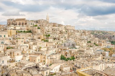 İtalya 'nın Matera antik kentine (Sassi) bakın