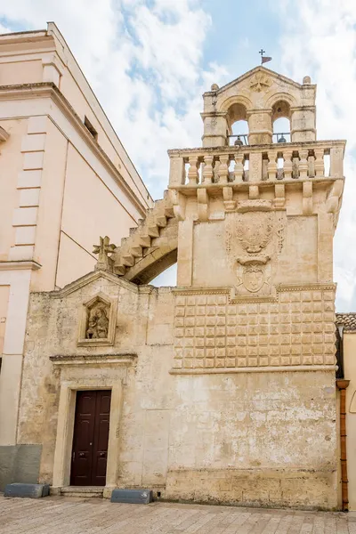 Uitzicht Ridderkerk Van Malta Mater Domini Straten Van Matera Italië — Stockfoto