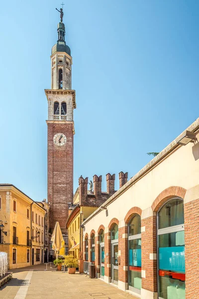 Vista Torre Bell Chilesotti Lugar Thiene Itália — Fotografia de Stock