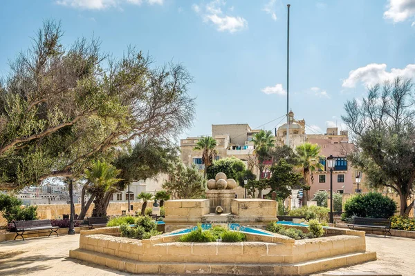 Vista Teh Guardiola Garden Isla Senglea Malta — Foto de Stock