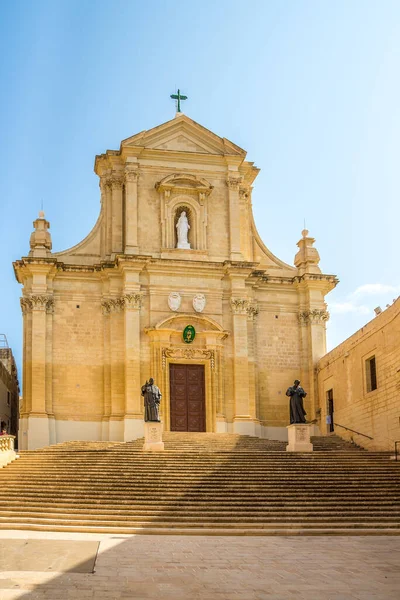 View Cathedral Asssumption Victoria Town Gozo Malta — Stock Photo, Image