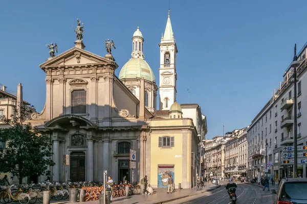 Milan Italien Mars 2022 Utsikt Över San Giorgio Palazzo Kyrkan — Stockfoto
