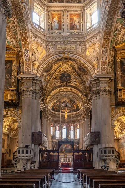 Bergamo Italia Marzo 2022 Vista Interior Basílica Santa María Bérgamo — Foto de Stock