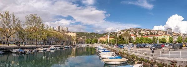 Rijeka Croatia April 2022 Panoramic View Dead Canal Streets Rijeka — 스톡 사진