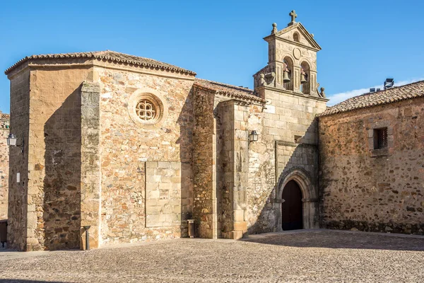 Utsikt Över Kyrkan San Pablo Gatorna Caceres Spanien — Stockfoto